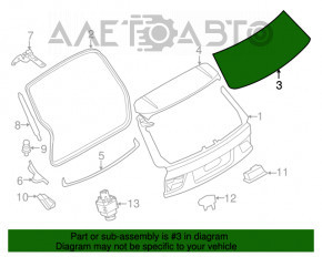 Стекло заднее двери багажника BMW X5 F15 14-18 тонировка