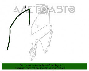 Garnitură de geam față stânga BMW X5 F15 14-18