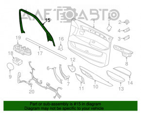 Cadru ușă interioară față stânga BMW X5 F15 14-18 Bang and Olufsen