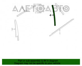 Panoul lateral stânga spate al ușii BMW X5 F15 14-18, negru mat, centrul