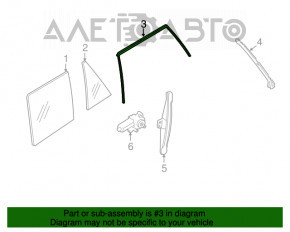 Уплотнитель стекла задний левый BMW X5 F15 14-18