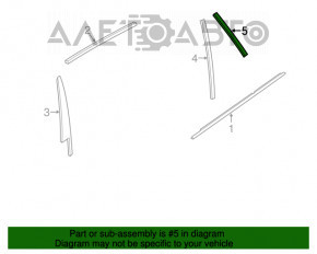 Panoul lateral din spate dreapta al ușii BMW X5 F15 14-18, negru mat