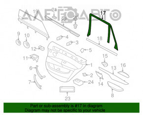 Рамка внутренняя двери задняя правая BMW X5 F15 14-18 под шторку