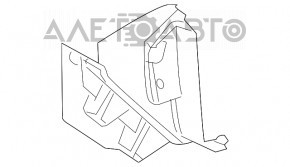 Capacul stâlpului frontal stânga inferior BMW X5 F15 14-18 negru.