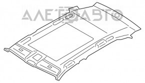 Acoperirea plafonului pentru BMW X5 F15 14-18 bej OYSTER sub panoramă