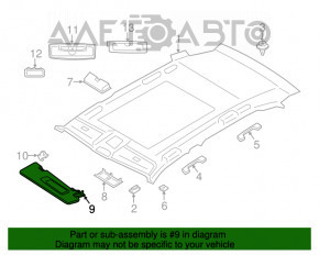 Козырек левый BMW X5 F15 14-18 черный ANTHRAZIT