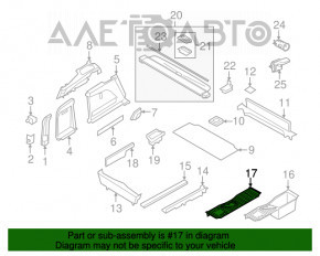 Capacul bateriei BMW X5 F15 14-18 pentru 3 rânduri de zgârieturi