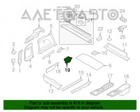 Бокс багажника правый BMW X5 F15 14-18 черный