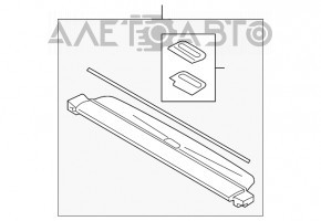 Capac portbagaj BMW X5 F15 14-18 alb-ivory