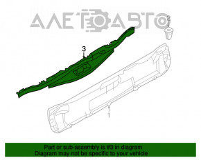 Capacul blocării portbagajului superior al ușii BMW X5 F15 14-18 negru