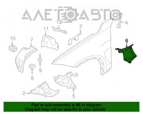 Накладка воздуховода на крыле передняя правая BMW X5 F15 14-18