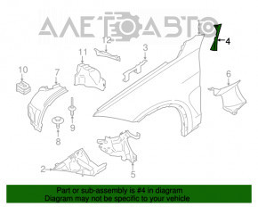 Кронштейн крыла задний левый BMW X5 F15 14-18 OEM