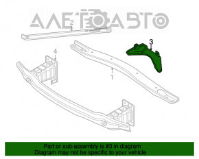 Крепление распорок передних стаканов BMW X5 F15 14-18 4.4T