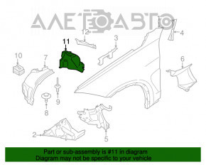 Bara de protecție față stânga spate BMW X5 F15 14-18 crăpată, deformată.