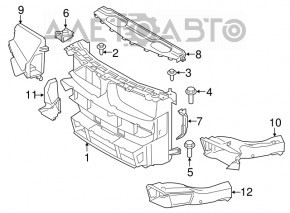 Воздуховод тормозного диска левый BMW X5 F15 14-18 отсутствуют фрагменты