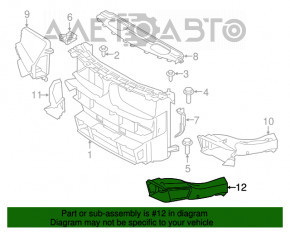 Conductă de aer pentru discul de frână dreapta BMW X5 F15 14-18