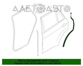 Garnitură ușă laterală spate stânga BMW X5 F15 14-18 spate nou original