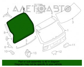 Garnitură de cauciuc pentru ușa portbagajului BMW X5 F15 14-18