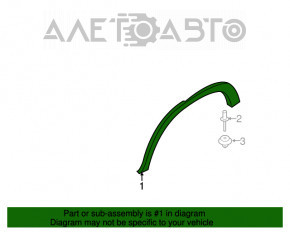 Capacul aripii, arc spate stânga BMW X5 F15 14-18 Pure Experience, structură, zgârieturi