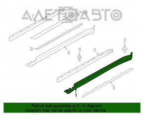 Prag dreapta BMW X5 F15 14-18 de bază