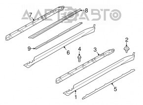 Prag dreapta BMW X5 F15 14-18 de bază