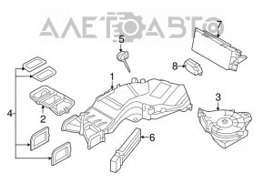 Корпус печки голый 3 ряд BMW X5 F15 14-18