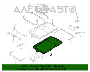 Mecanismul de panoramă pentru rama BMW X5 F15 14-18