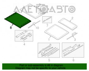 Perdeaua panoramică frontală pentru BMW X5 F15 14-18 gri GRAU