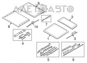 Perdeaua panoramică frontală pentru BMW X5 F15 14-18 gri GRAU