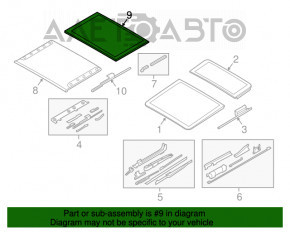 Perdeaua panoramică din spate pentru BMW X5 F15 14-18, gri GRAU