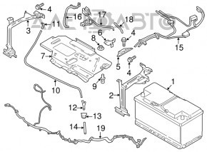 Suportul bateriei dreapta pentru BMW X5 F15 14-18