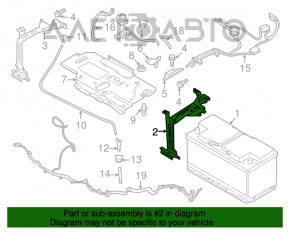 Suport baterie stânga BMW X5 F15 14-18