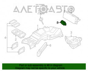 Butonul de ventilare pentru rândul din spate al BMW X5 F15 14-18, al treilea rând.