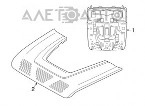 Plafonul de iluminare frontal pentru BMW X5 F15 14-18 gri sub panoramă