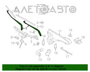 Поводок дворника левый BMW X5 F15 14-18