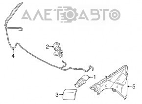 Injectoarele de spălare a farurilor stânga BMW X5 F15 14-18 nou aftermarket AND