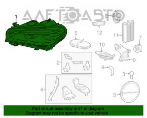 Фара передняя левая в сборе BMW X5 F15 14-18 LED адаптив