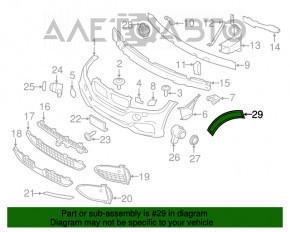 Отражатель переднего бампера правый BMW X5 F15 14-18