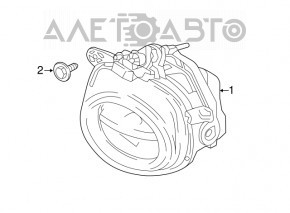 Farul de ceață stânga pentru BMW X5 F15 14-18 LED nou OEM original