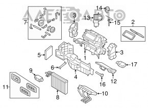 Motorul ventilatorului de încălzire pentru BMW X5 F15 14-18, nou, neoriginal, NISSENS.