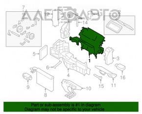 Корпус печки голый BMW X5 F15 14-18 под 2 зонное управление