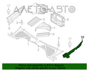 Garnitură aripă capotă - aripă stânga BMW X5 F15 14-18