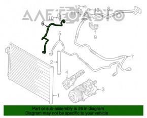 Трубка кондиционера печка-конденсер вторая BMW X5 F15 14-18 4.4T