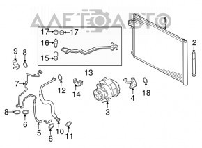 Трубка кондиционера конденсер-компрессор BMW X5 F15 14-18 4.4T