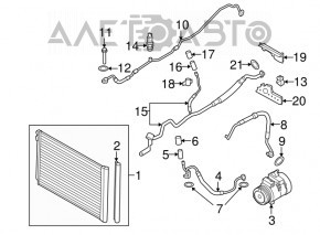 Compresorul de aer condiționat pentru BMW X5 F15 14-18 4.4T