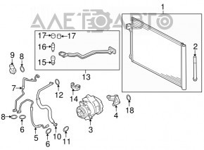 Tubul de aer condiționat, radiatorul de încălzire-condensatorul primului BMW X5 F15 14-18