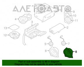 Difuzor ușă față dreapta BMW X5 F15 14-18 HiFi