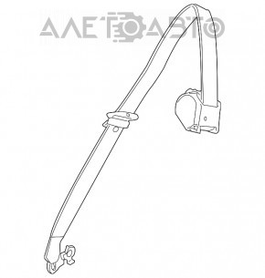 Centura de siguranță a rândului 3 stânga BMW X5 F15 14-18 bej OYSTER