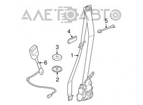 Защёлка ремня безопасности передняя правая BMW 5 G30 17-23 черн новый OEM оригинал