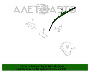 Perna de siguranță airbag cortina laterală dreapta BMW X5 F15 14-18